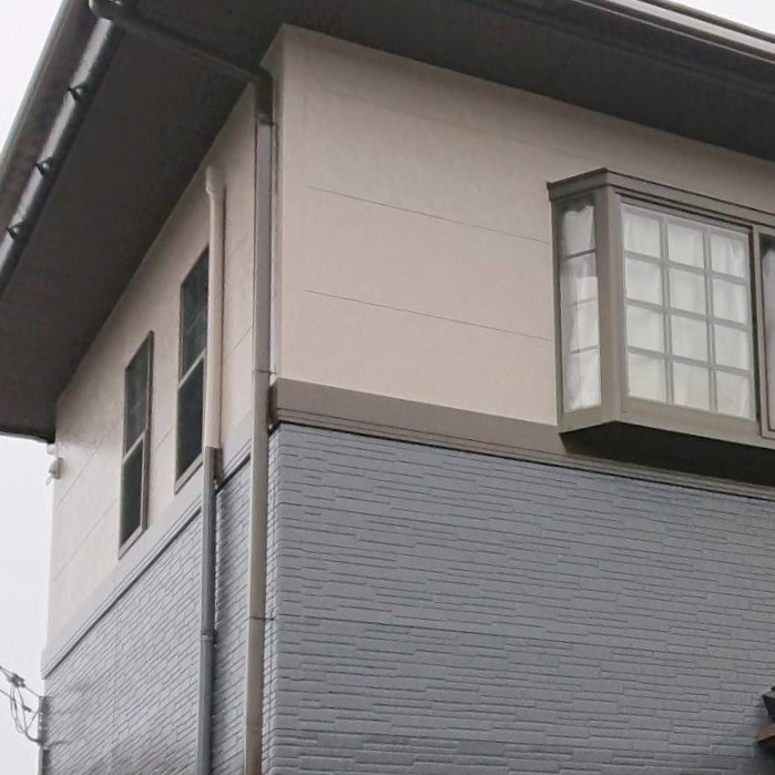 香川県丸亀市外壁塗装リフォーム工事ツートンカラー