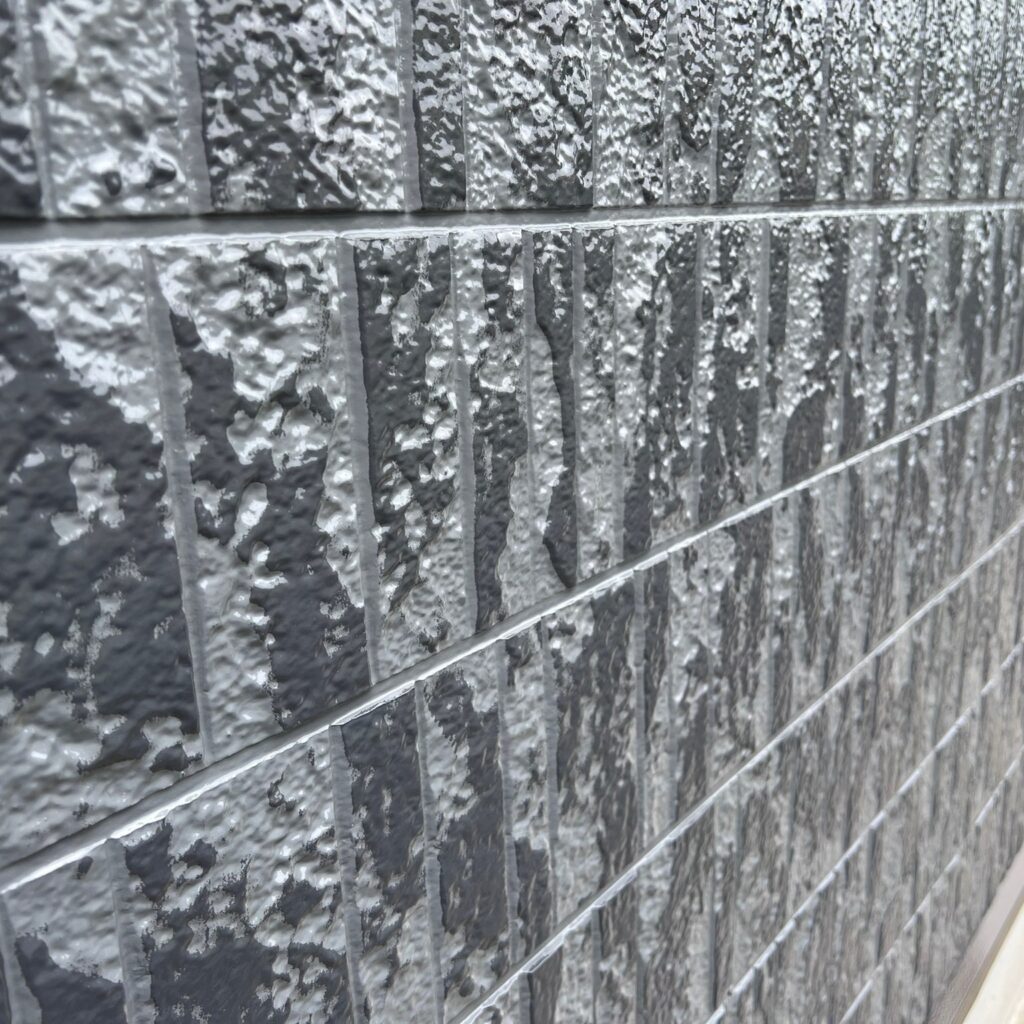 香川県三豊市外壁塗装リフォーム工事柄付けタイル調塗装