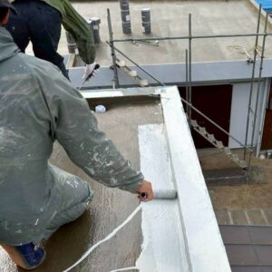 外壁塗装や防水工事の下地処理や施工工程の様子