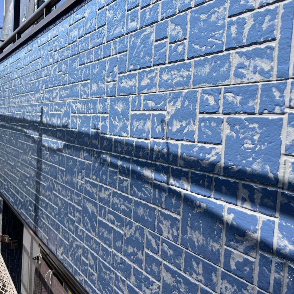 香川県三豊市外壁塗装リフォーム工事柄付けタイル調塗装
