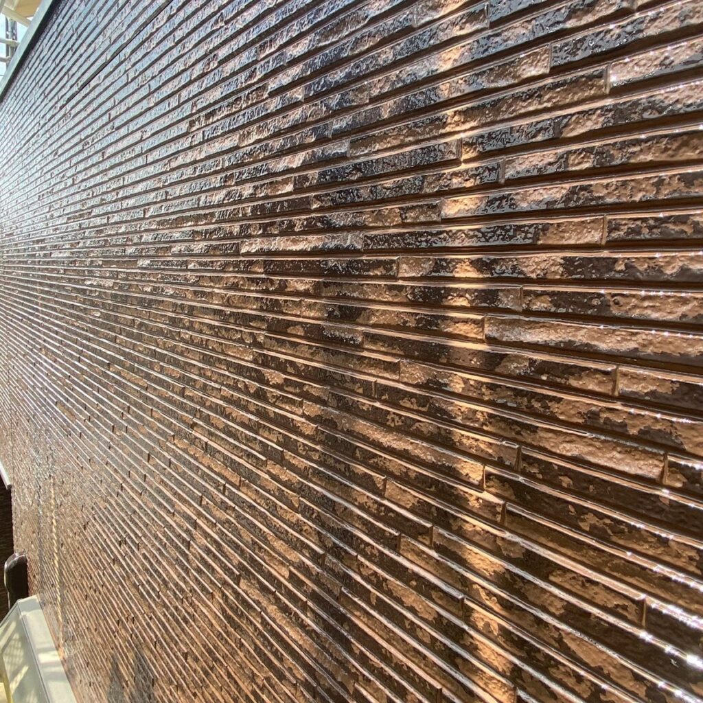 香川県善通寺市外壁塗装リフォーム工事柄付けタイル調塗装