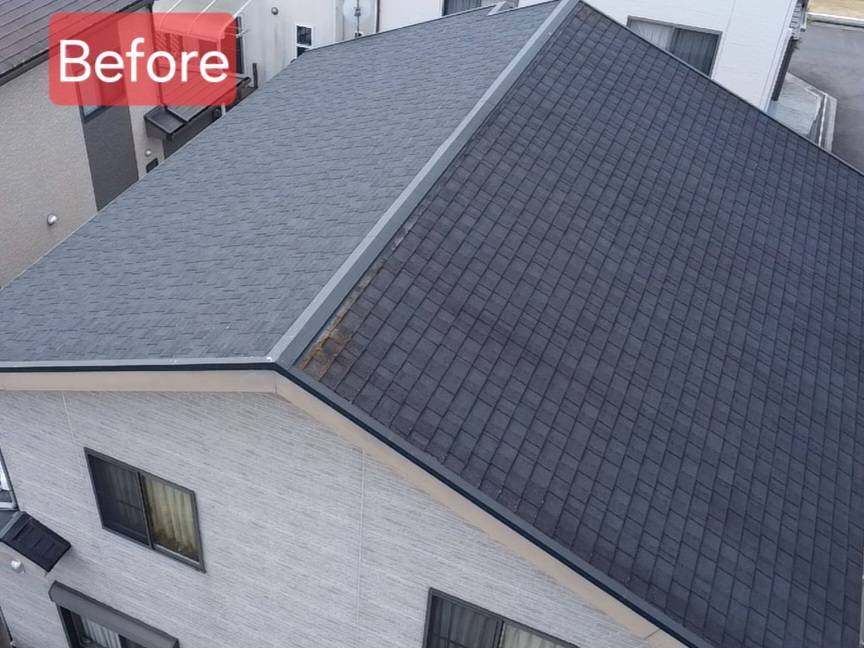 リメイクハウス・ムキムキ塗装　アスファルトシングル　事例