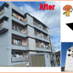 宇多津町・四国中央市のアパート外壁塗装施工後の外観