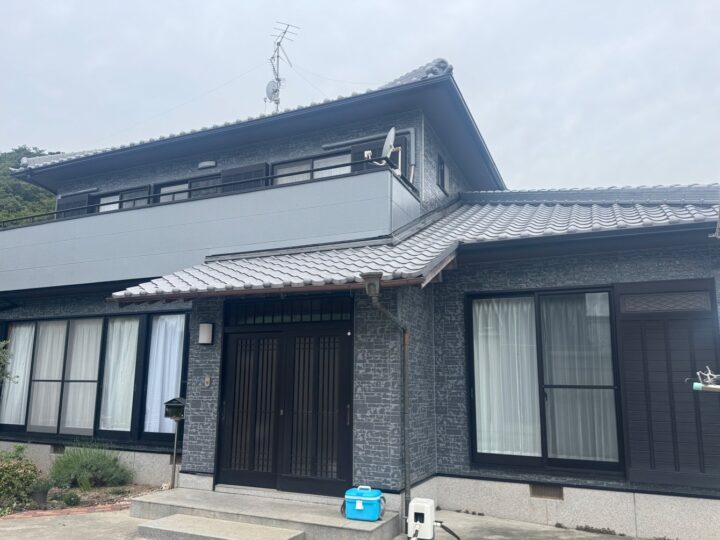 【香川県小豆郡】T様邸　外壁塗装工事（タイル調仕上げ）