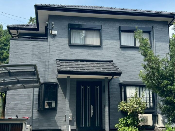 【愛媛県四国中央市】T様邸　外壁塗装工事　完成後　グレー系