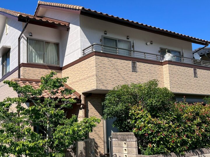 【香川県三豊市】M様邸 外壁塗装工事(タイル調仕上げ)