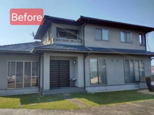 モルタル外壁を採用した戸建住宅