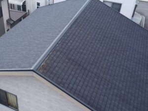 香川県・愛媛県　アスファルトシングル屋根の施工例。カバー工法でリフォームされることも多い屋根材