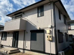 外壁塗装工事足場解体後完工写真