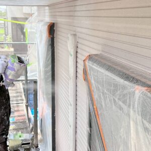 香川県丸亀市　外壁塗装　吹き付け塗装