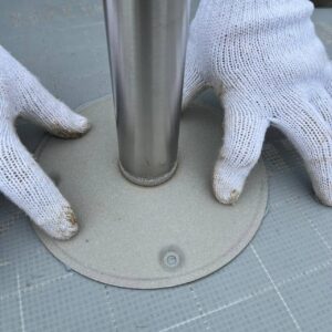 ウレタン防水通気緩衝工法(X-1)の施工工程|香川県坂出市③ 脱気筒設置