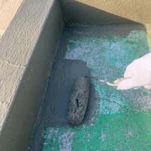 ウレタン密着防水（X-2工法）屋上防水工事｜下地調整