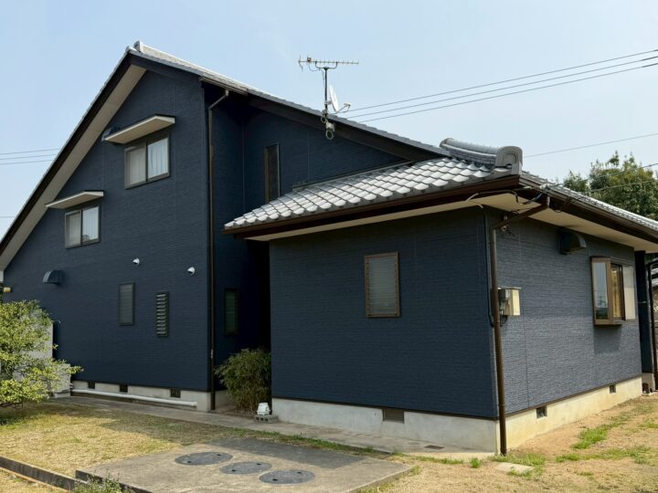【香川県丸亀市】O様邸　外壁塗装工事　完成後　ブルー系
