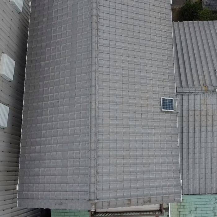 セメント瓦屋根モニエル瓦の状態確認後、カバー工法不可判断のための葺き替え工事