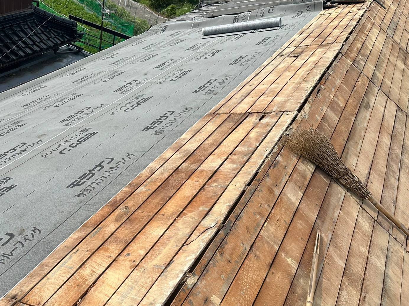 将輝建工・リメイクハウス・ムキムキ塗装　屋根　葺き替え工事　工程①
