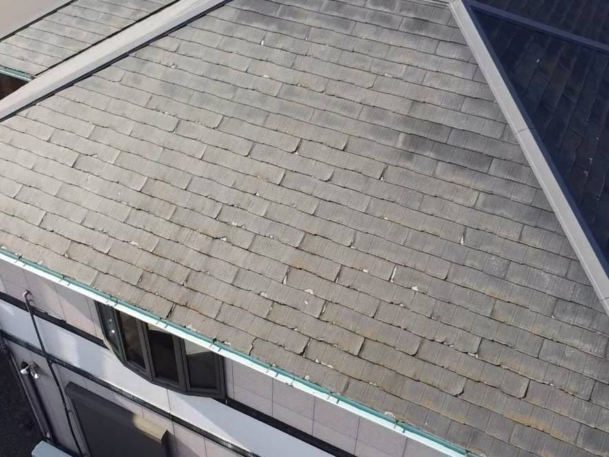 塗装工事できない屋根材パミールの層状剥離：香川県愛媛県雨漏り調査