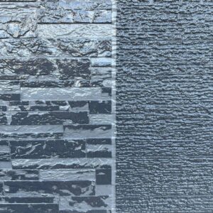 タイル調塗装でおしゃれに仕上げた外壁モダンで洗練された印象の柄付け