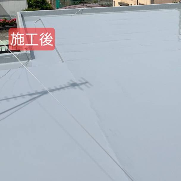 愛媛県四国中央市　I様邸　屋上防水工事（ウレタン密着防水工法）　完成後