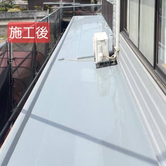 愛媛県四国中央市　I様邸　ベランダ防水工事（ウレタン密着防水工法）　完成後②