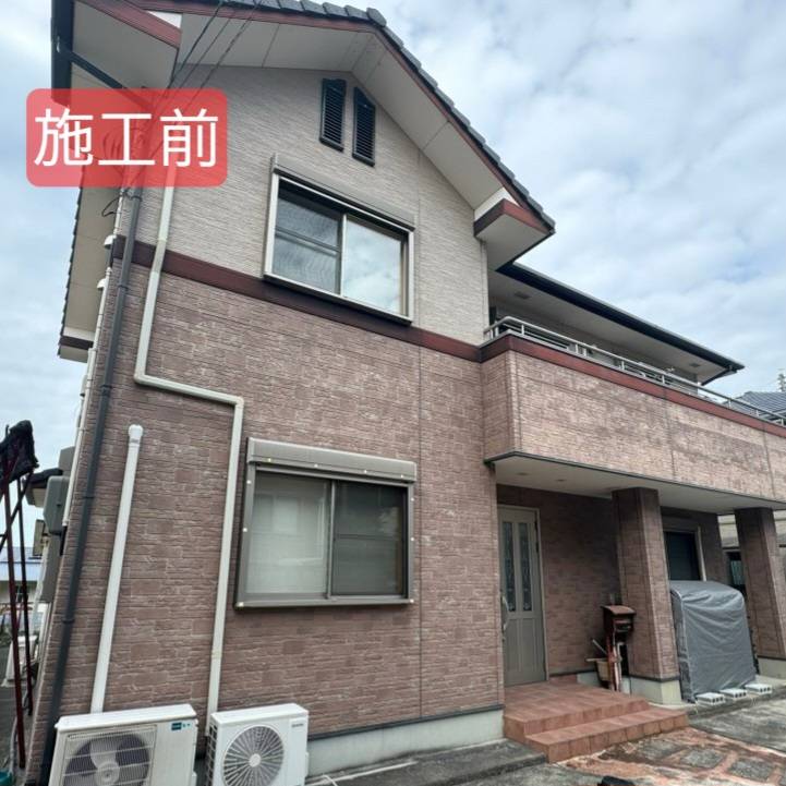 愛媛県四国中央市　M様邸　外壁塗装工事（ツートンカラー）　ビフォー写真