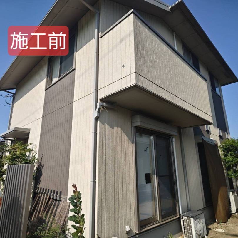 愛媛県新居浜市　S様邸　外壁塗装工事(ツートンカラー)　ビフォー写真